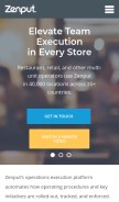 How zenput.com looks like on a mobile device such as an iPhone.