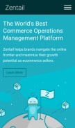 How zentail.com looks like on a mobile device such as an iPhone.