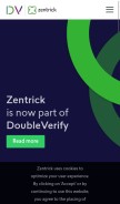 How zentrick.com looks like on a mobile device such as an iPhone.