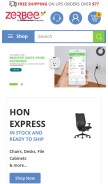 How zerbee.com looks like on a mobile device such as an iPhone.