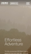 How zeromotorcycles.com looks like on a mobile device such as an iPhone.