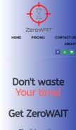 How zerowait.ca looks like on a mobile device such as an iPhone.