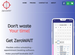 How zerowait.ca looks like on a tablet such as an iPad.