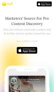How zest.is looks like on a mobile device such as an iPhone.