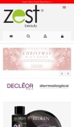 How zestbeauty.com looks like on a mobile device such as an iPhone.