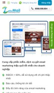 How zetamail.vn looks like on a mobile device such as an iPhone.