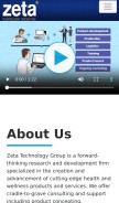 How zetatherapy.com looks like on a mobile device such as an iPhone.