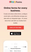 How zfrmz.com looks like on a mobile device such as an iPhone.