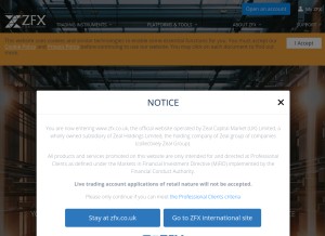 How zfx.com looks like on a tablet such as an iPad.