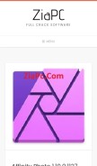 How ziapc.org looks like on a mobile device such as an iPhone.