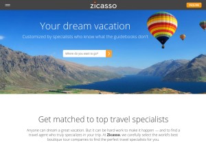 How zicasso.com looks like on a tablet such as an iPad.