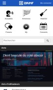 How zikinf.com looks like on a mobile device such as an iPhone.