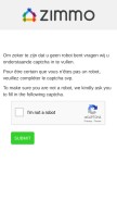 How zimmo.be looks like on a mobile device such as an iPhone.