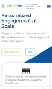 How zineone.com looks like on a mobile device such as an iPhone.
