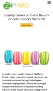 How zinrelo.com looks like on a mobile device such as an iPhone.