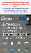 How zintex.com looks like on a mobile device such as an iPhone.