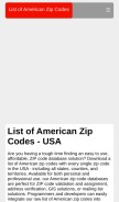 How zipcodestogo.com looks like on a mobile device such as an iPhone.