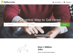 How zipjobs.com looks like on a tablet such as an iPad.
