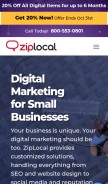 How ziplocal.com looks like on a mobile device such as an iPhone.