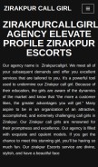 How zirakpurcallgirl.com looks like on a mobile device such as an iPhone.