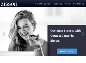 How zisson.com looks like on a tablet such as an iPad.