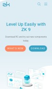 How zkoss.org looks like on a mobile device such as an iPhone.