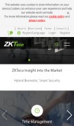 How zkteco.com looks like on a mobile device such as an iPhone.