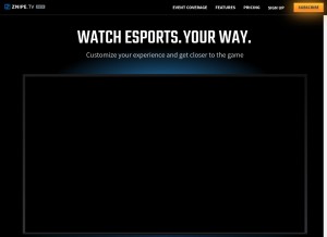 How znipe.tv looks like on a tablet such as an iPad.