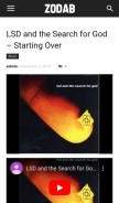 How zodab.com looks like on a mobile device such as an iPhone.