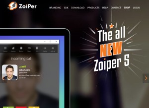 How zoiper.com looks like on a tablet such as an iPad.
