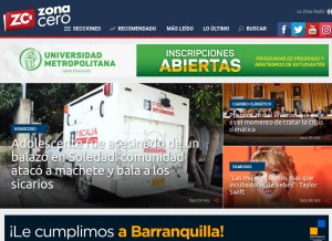 How zonacero.com looks like on a tablet such as an iPad.