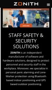 How zonith.com looks like on a mobile device such as an iPhone.