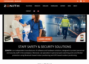 How zonith.com looks like on a tablet such as an iPad.