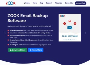 How zooksoftware.com looks like on a tablet such as an iPad.