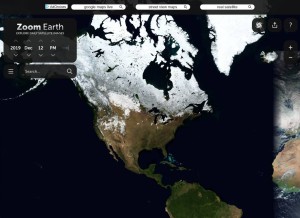 How zoom.earth looks like on a tablet such as an iPad.