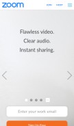 How zoom.us looks like on a mobile device such as an iPhone.
