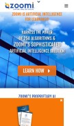 How zoomiinc.com looks like on a mobile device such as an iPhone.