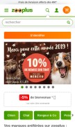 How zooplus.fr looks like on a mobile device such as an iPhone.
