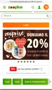 How zooplus.it looks like on a mobile device such as an iPhone.
