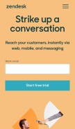 How zopim.com looks like on a mobile device such as an iPhone.
