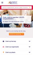 How zorgkaartnederland.nl looks like on a mobile device such as an iPhone.