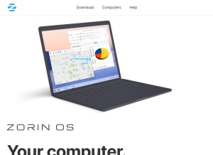 How zorinos.com looks like on a tablet such as an iPad.