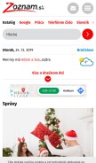 How zoznam.sk looks like on a mobile device such as an iPhone.