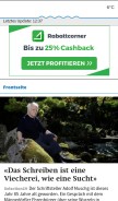 How zsz.ch looks like on a mobile device such as an iPhone.