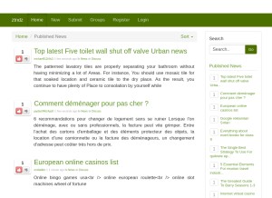 How ztndz.com looks like on a tablet such as an iPad.