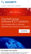 How zucchetti.com looks like on a mobile device such as an iPhone.