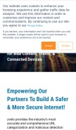 How zvelo.com looks like on a mobile device such as an iPhone.