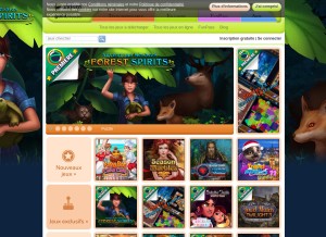 How zylom.com looks like on a tablet such as an iPad.